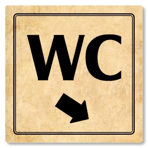 WC vpravo dolů, 80x80mm, pergamen, Utah